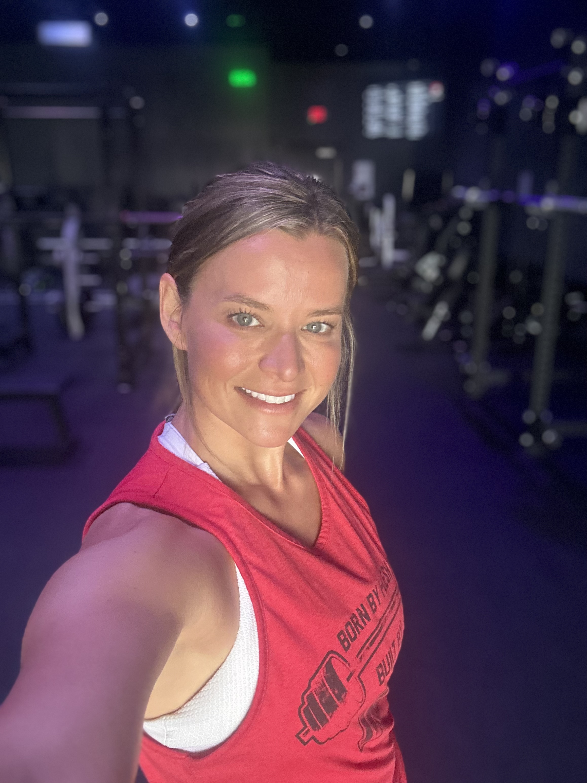 Fitness instructor leading a group class